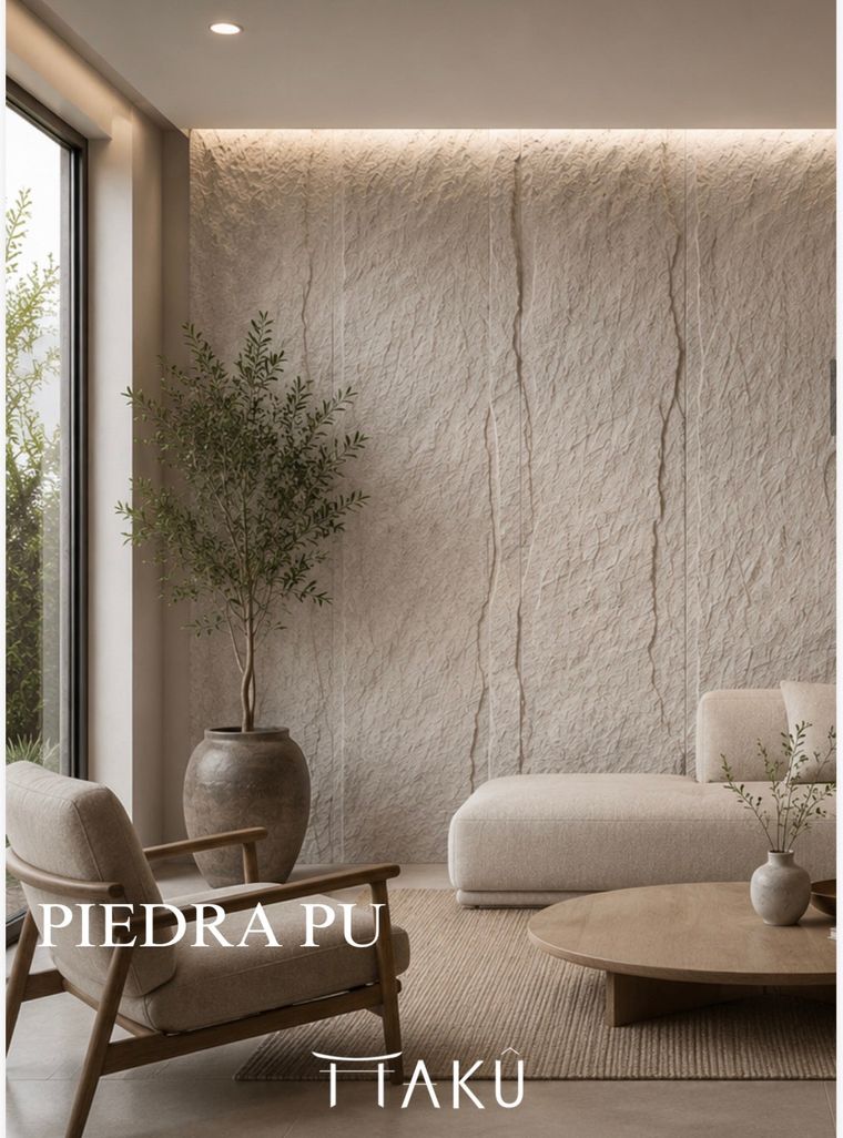 Piedra PU · muro de acento