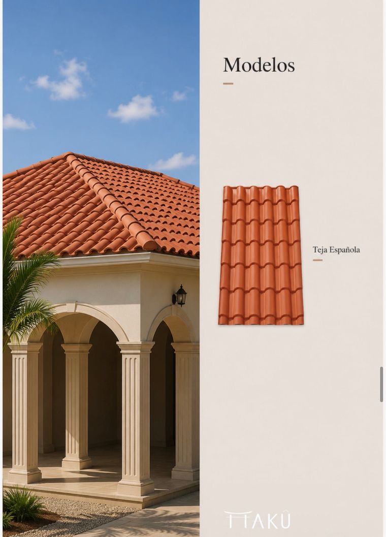Teja española UPVC · cubierta